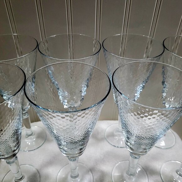 Vintage 8pc Honeycomb Stemware Glass Set by Pier 1 - Picture 4 of 4